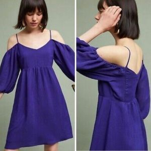 NWOT Anthropologie balloon sleeve mini dress - M